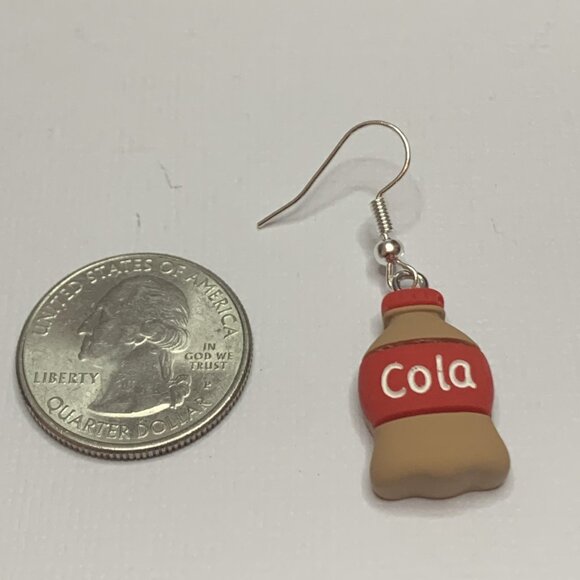 Cola Earring, Soda Earring, Pop Earring, Funny Food Earring, Gift Idea, Drink - Picture 5 of 7